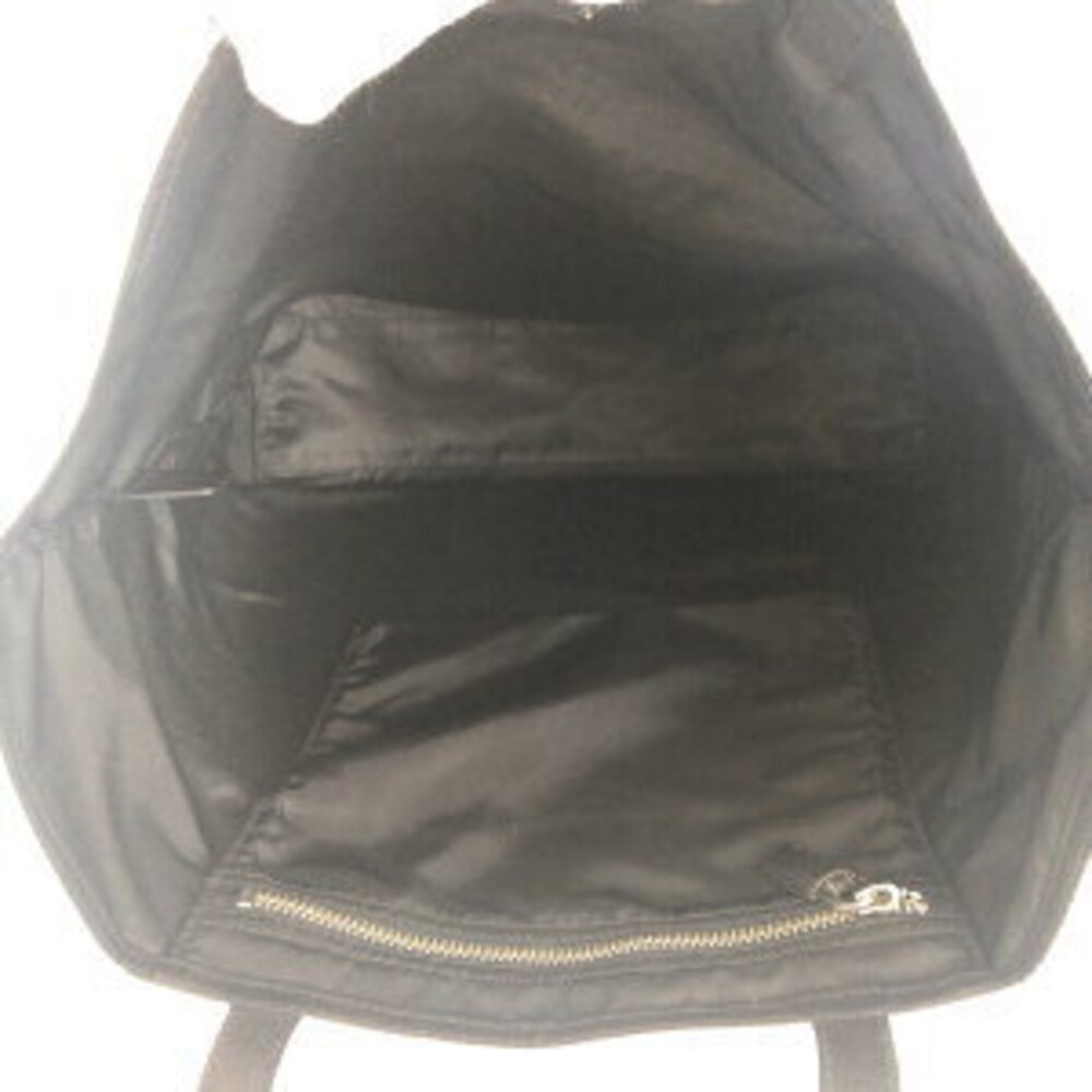 Prada nylon bag Tessuto black leather tote logo plate Saffiano triangular - Picture 8 of 10